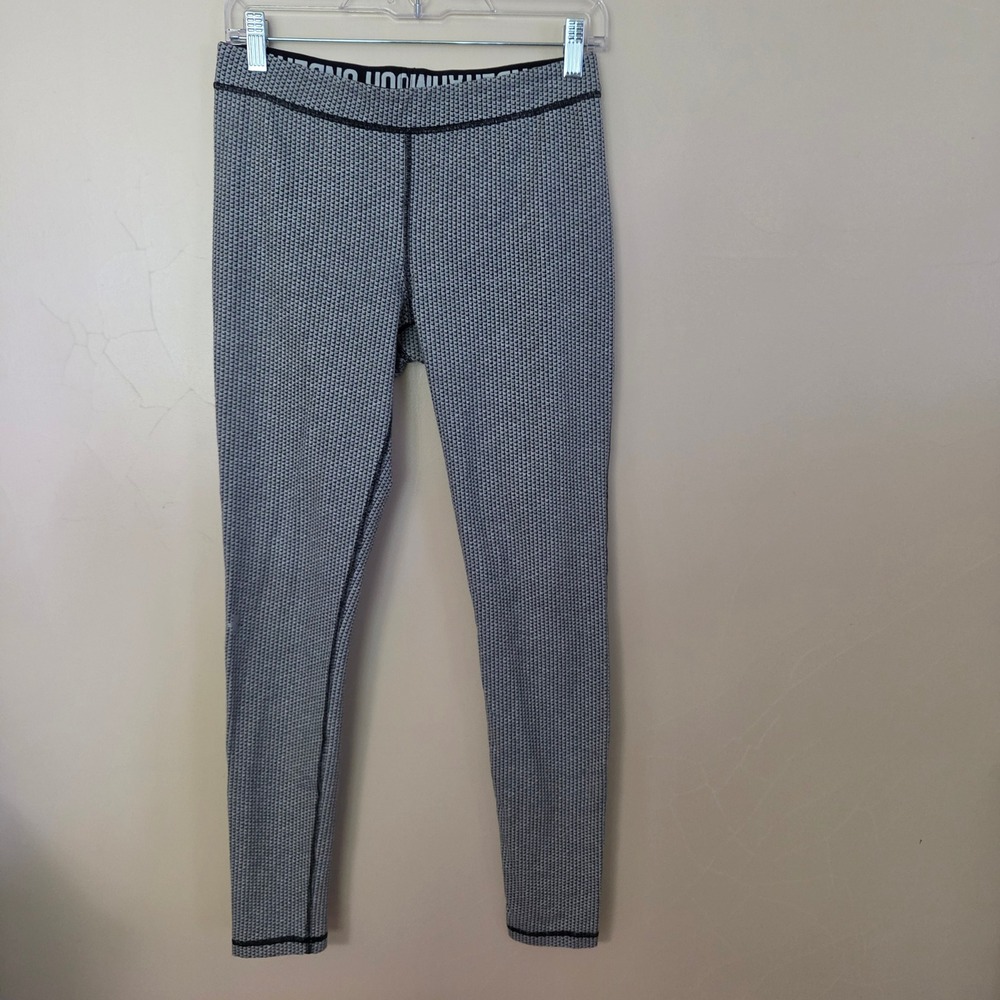 Under Armour Womens Geometric Compression Leggings Black White Small